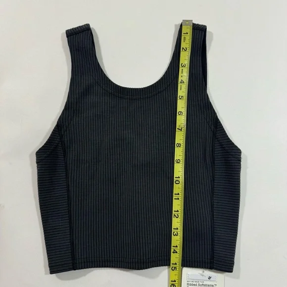 New Lululemon Softstream Cropped Tank Top Black Yoga Athleisure - Picture 5 of 5
